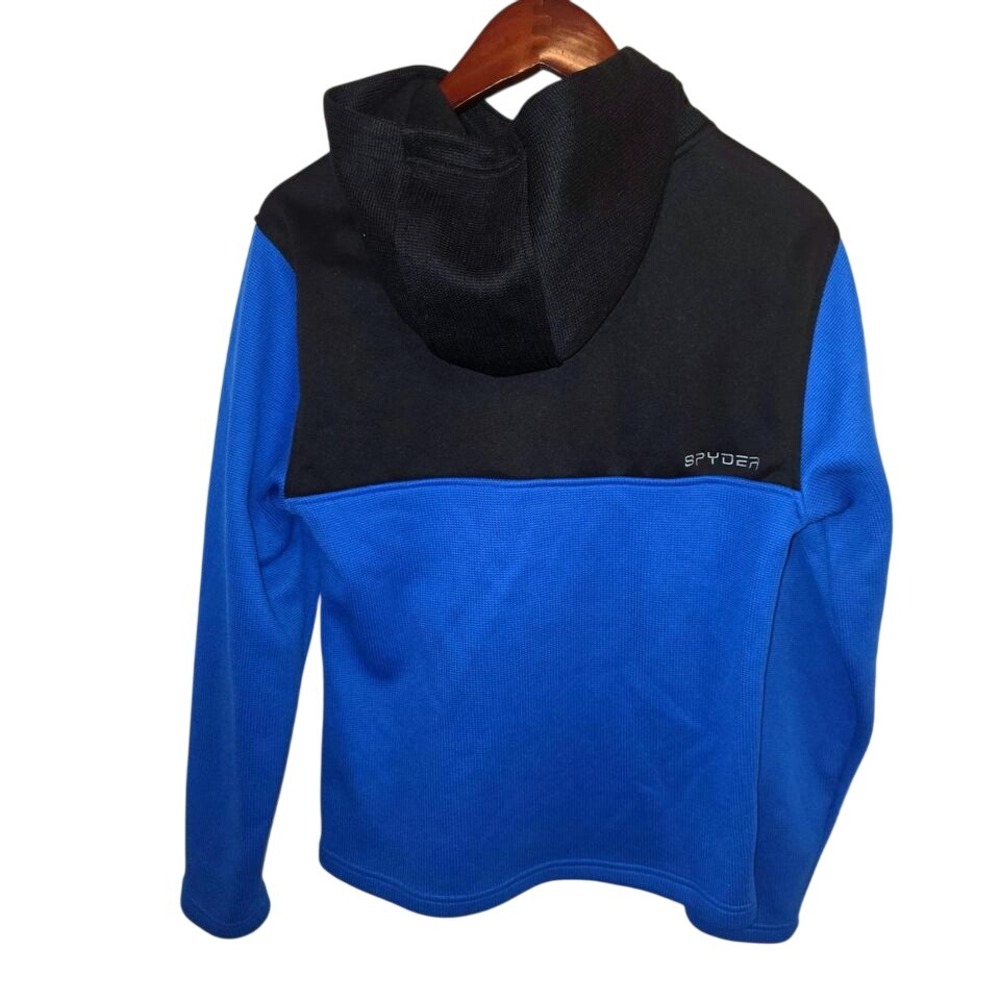 Spyder Pullover Sweatshirt Quarter Zip Athletic Pullover Top Blue Black S - Picture 2 of 6